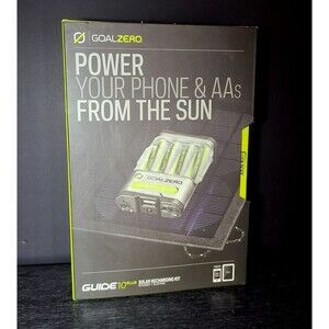 Goal Zero Guide 10 Plus Solar Charging Kit Recharger + Solar Panel  NEW SEALED🔵